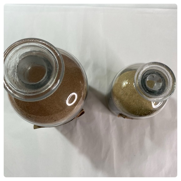 Set of Two French Style Glass Apothecary Bottles with glass stoppers. - Picture 13 of 14